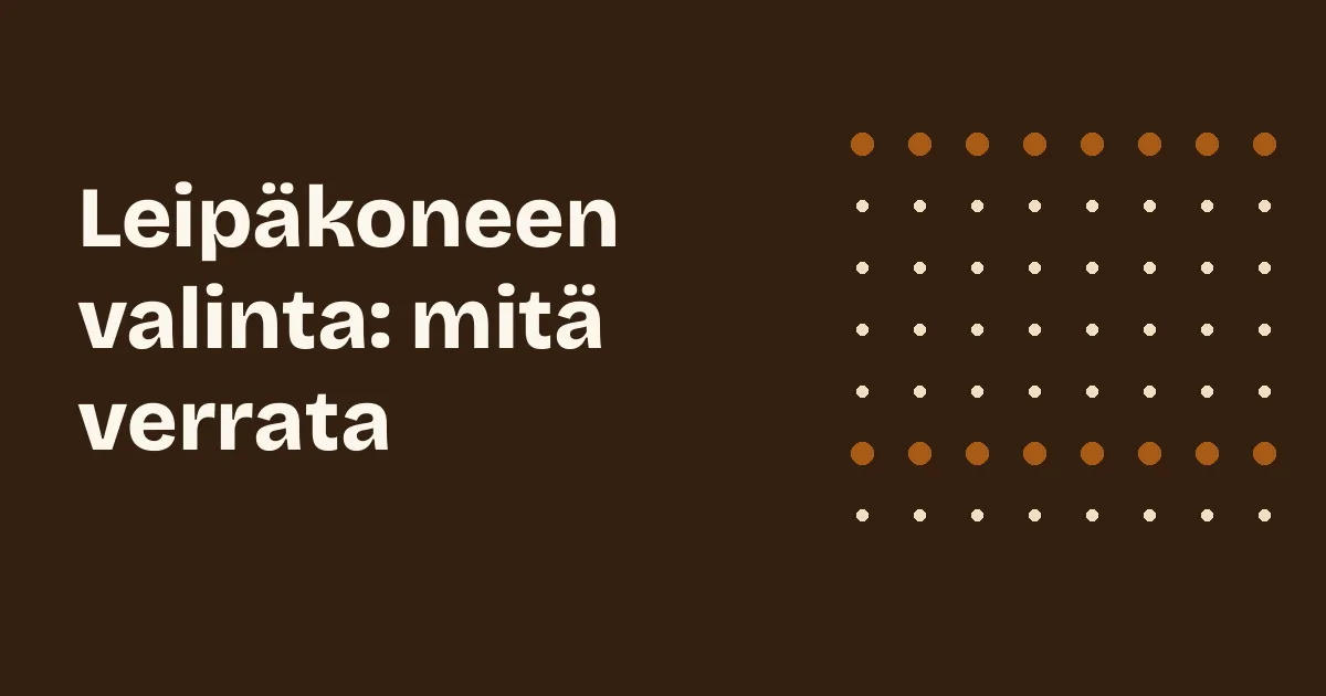Point POBM400GS, vertailumme ensimmäinen leipäkone
